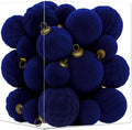 36PCS Velvet Christmas Ornaments Set for Holiday Decor