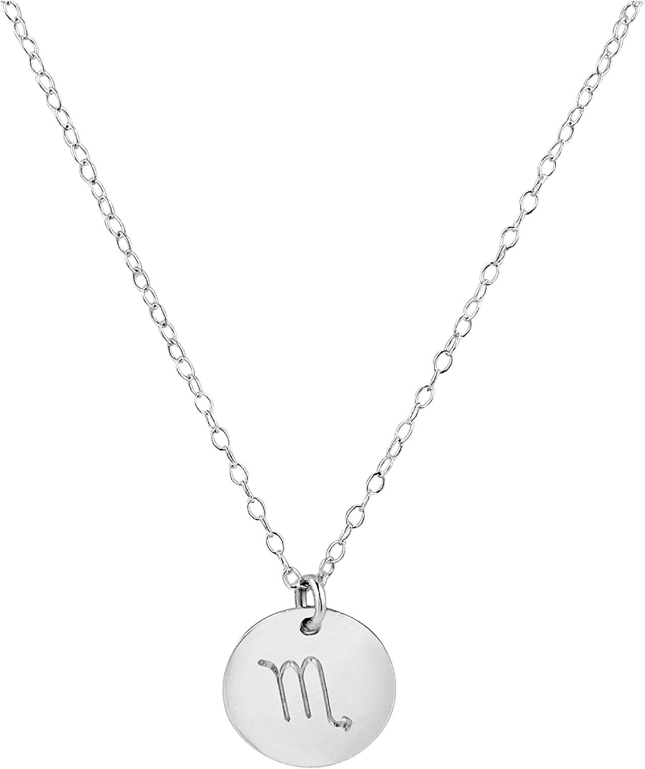 Handmade Zodiac Charm Necklace in Sterling Silver and Gold