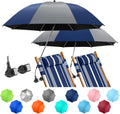 Beach Umbrella 2 Pack with 360 Universal Clamp - UPF50+ Sun Protection