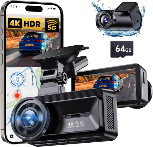 COOLCRAZY 4K Dual Dash Cam: Ultimate Safety!