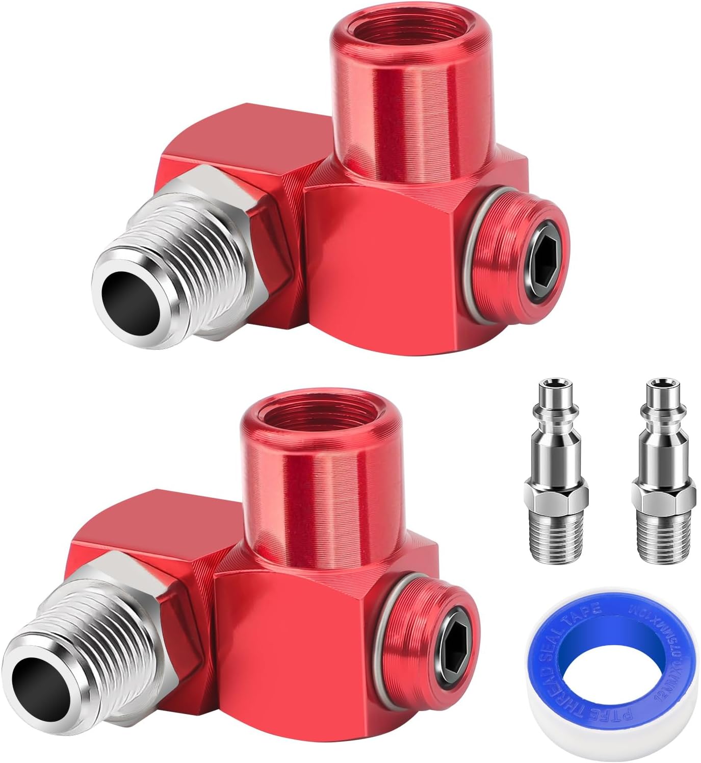 360 Swivel Air Fittings Set - Leak-Free Connection!