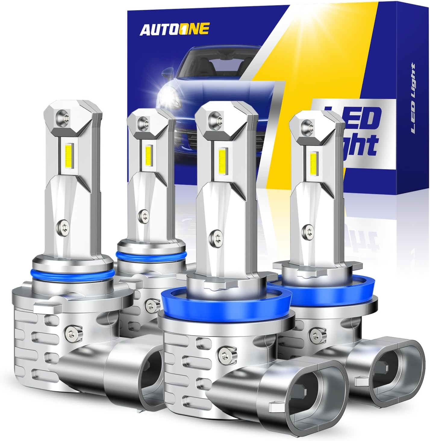 AUTOONE H11 9005 H9 H8 HB3 Light Combo for Off-Road Use