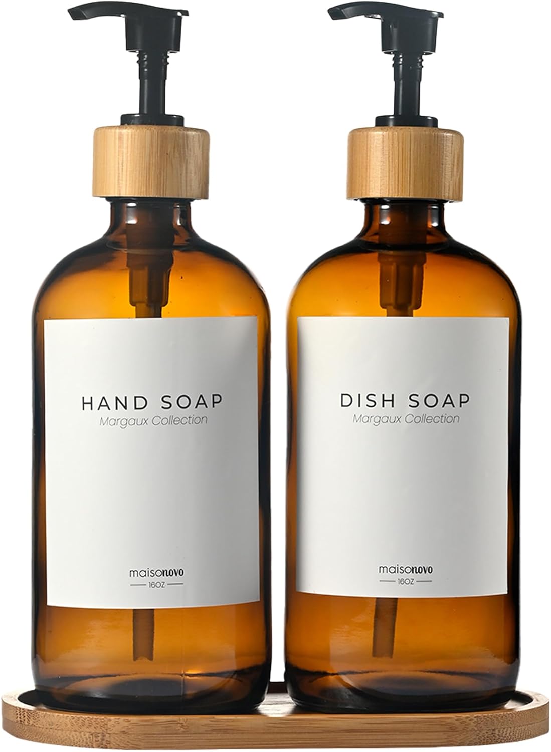 Elegant Glass Soap Dispenser Set for Kitchen and Bathroom Use