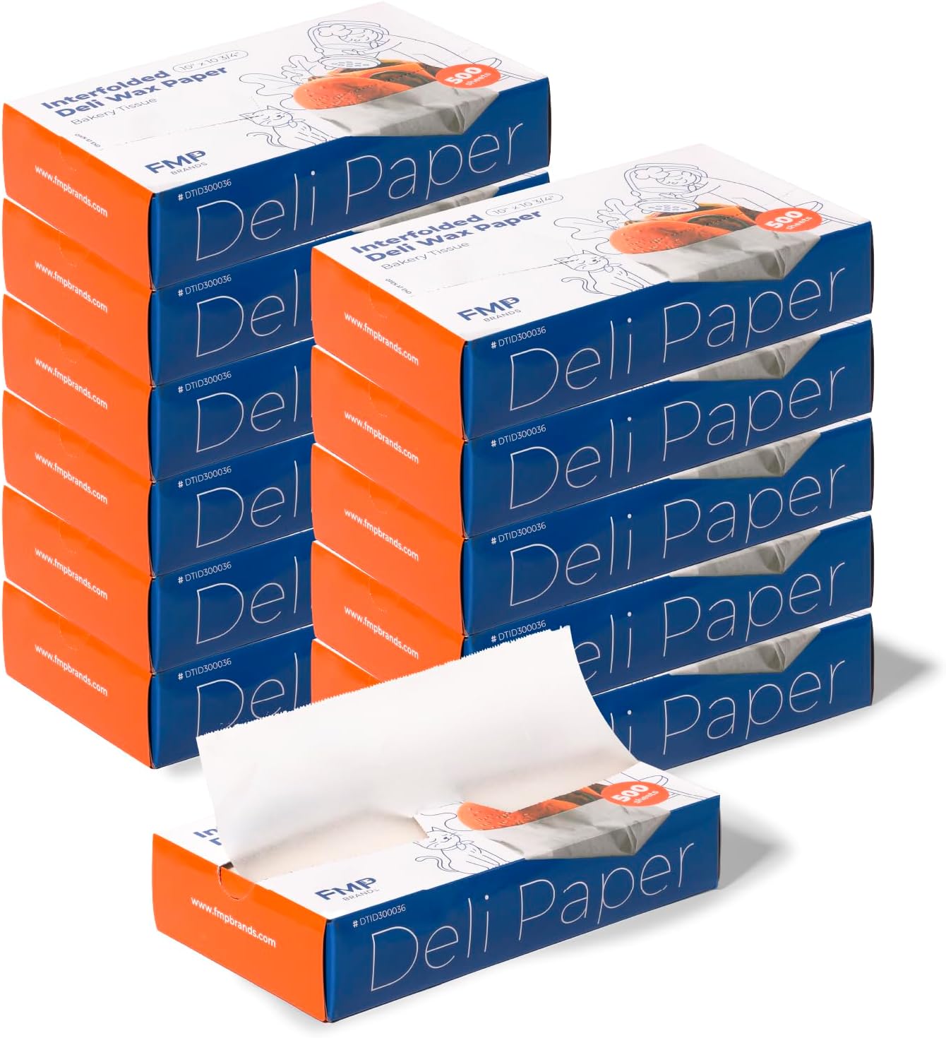 Fit Meal Prep 6000 Pack Wax Paper Sheets for Food Wrapping