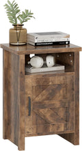 Farmhouse Modern Nightstand with Shelf and Barn Door - Stylish Storage
