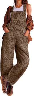 Women Y2k Baggy Barrel Jeans Overalls Wide Leg Denim Pants - Casual