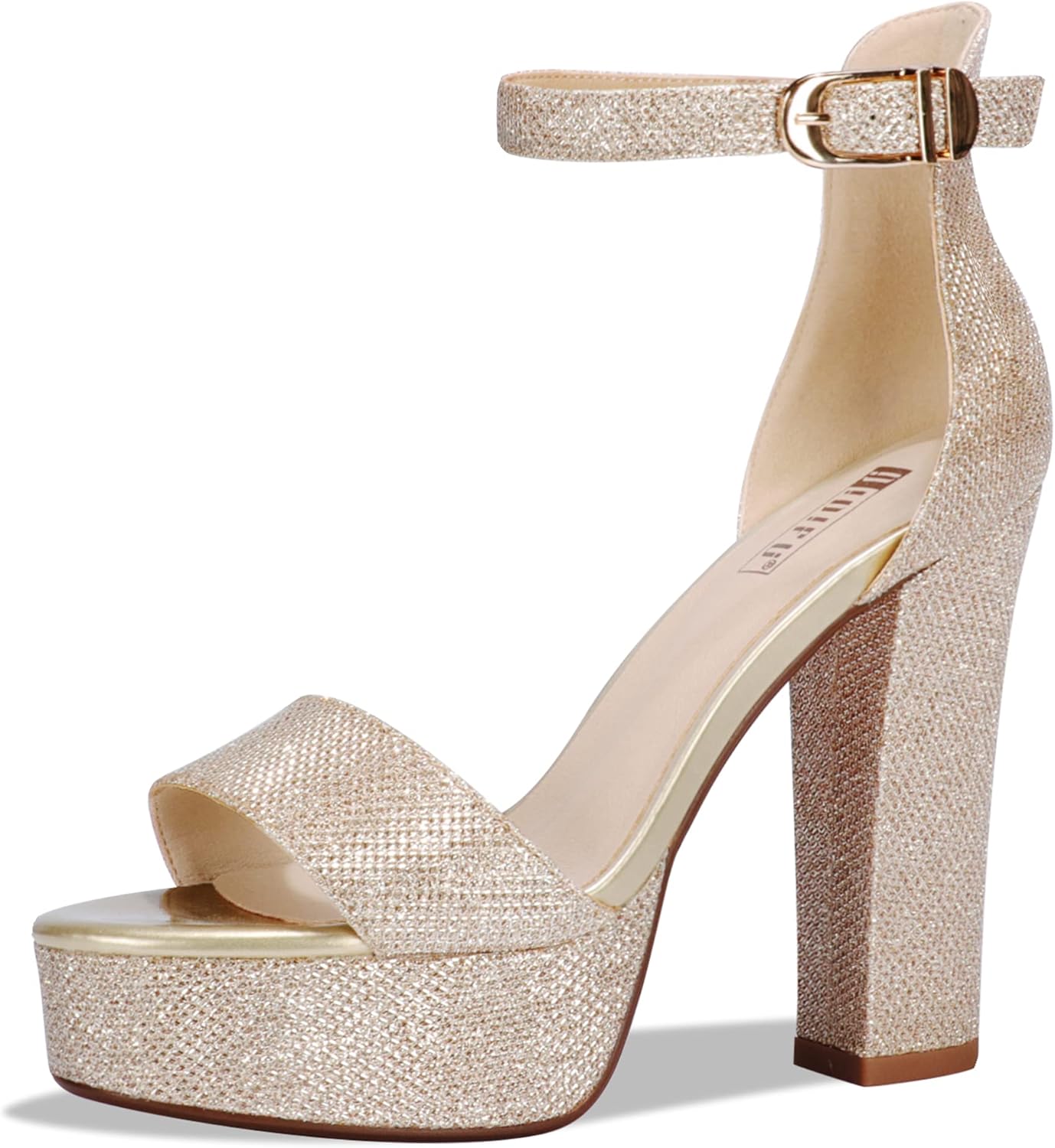 IDIFU Women's Platform Chunky High Heel Sandals for Events
