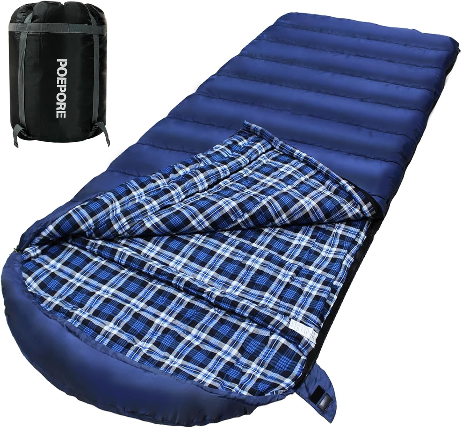 0 Degree Sleeping Bag XXL Cotton Flannel for Cold Weather Comfort
