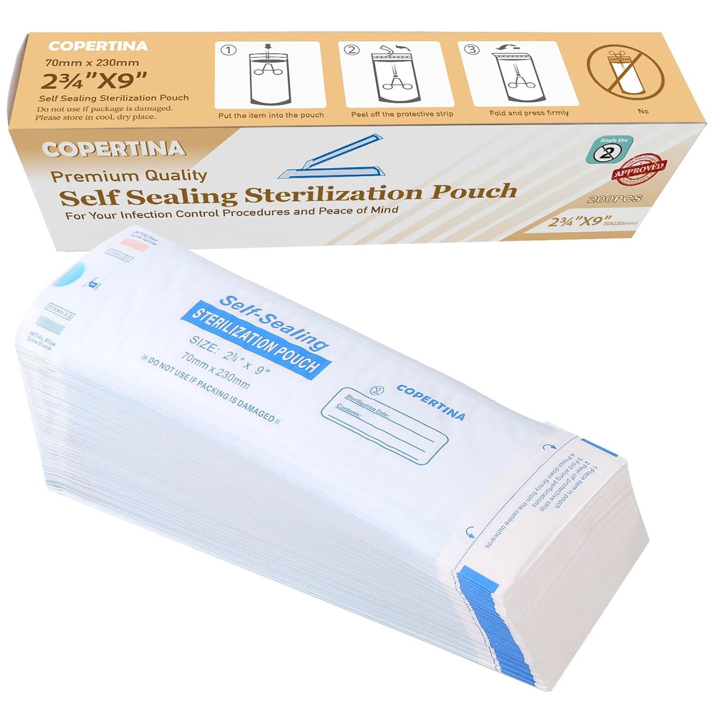 4000 Pcs Self Seal Sterilization Pouches for Dental Instruments