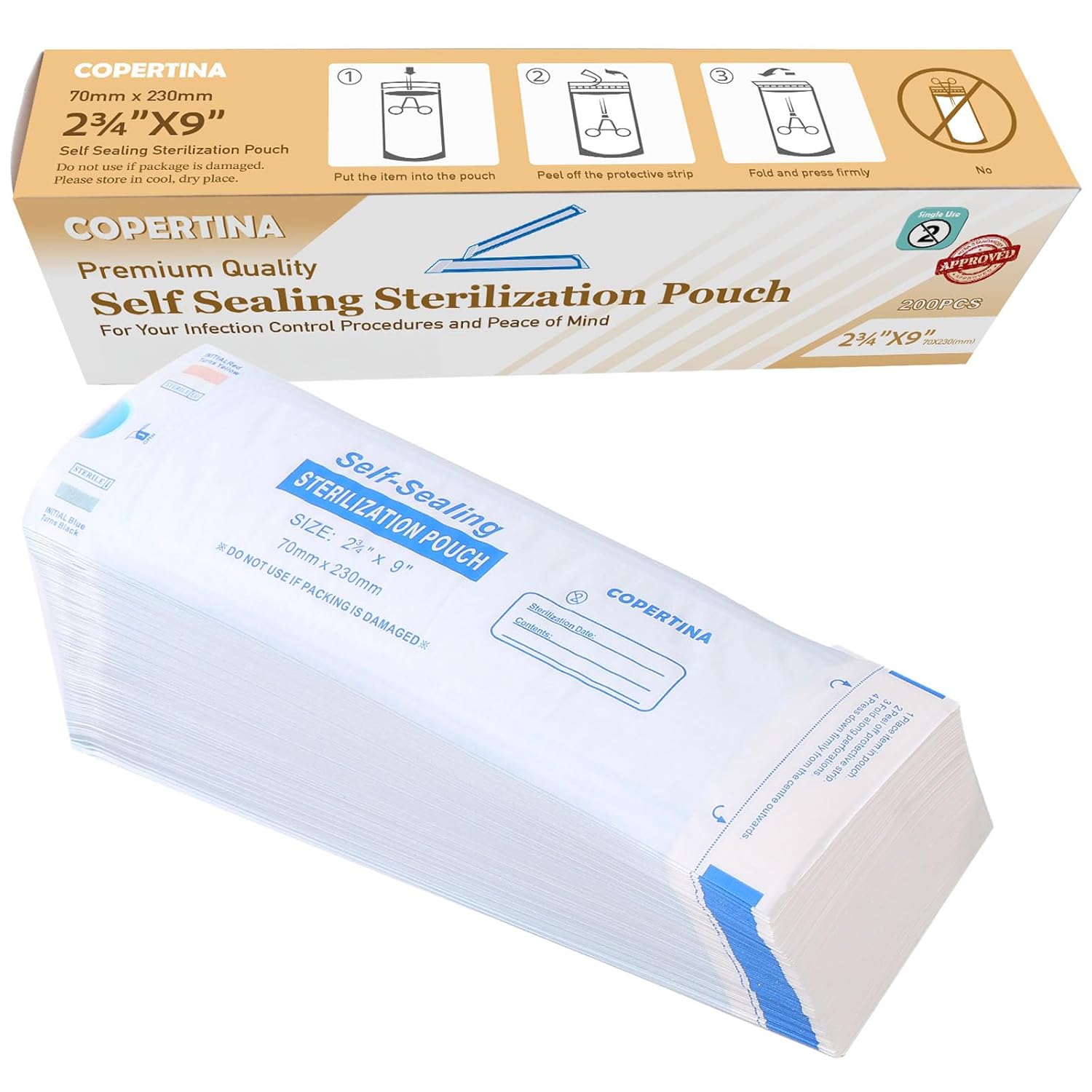4000 Pcs Self Seal Sterilization Pouches for Dental Instruments
