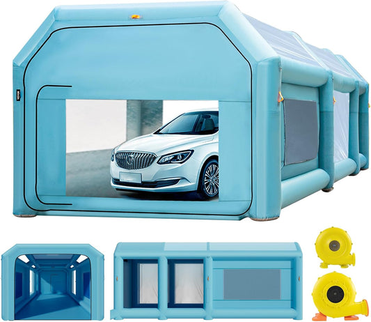 VEVOR 26ft Inflatable Paint Booth w/Air Filter System - Portable Auto Workstation