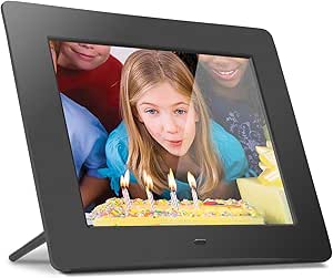 Aluratek 8 Inch LCD Digital Picture Frame with Built-In Memory