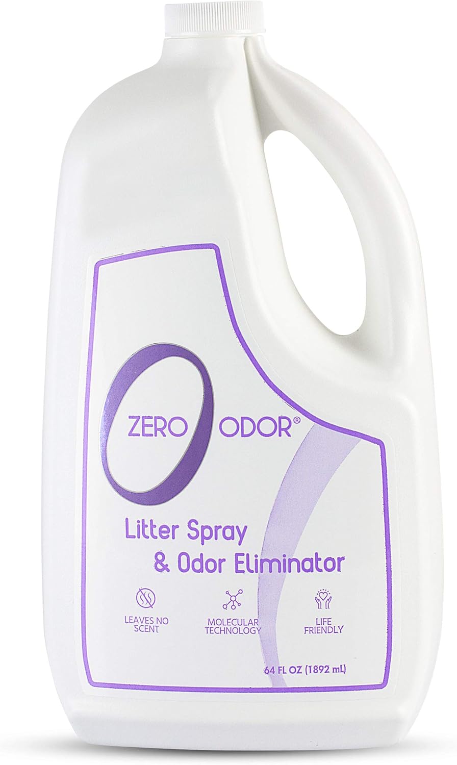 Zero Odor Litter Odor Eliminator - Pet Safe 64oz Refill Solution