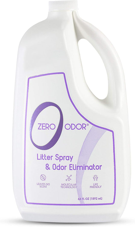 Zero Odor Litter Odor Eliminator - Pet Safe 64oz Refill Solution