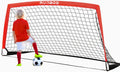 6x4 ft Portable Kids Soccer Goal with Carry Bag - Foldable Backyard