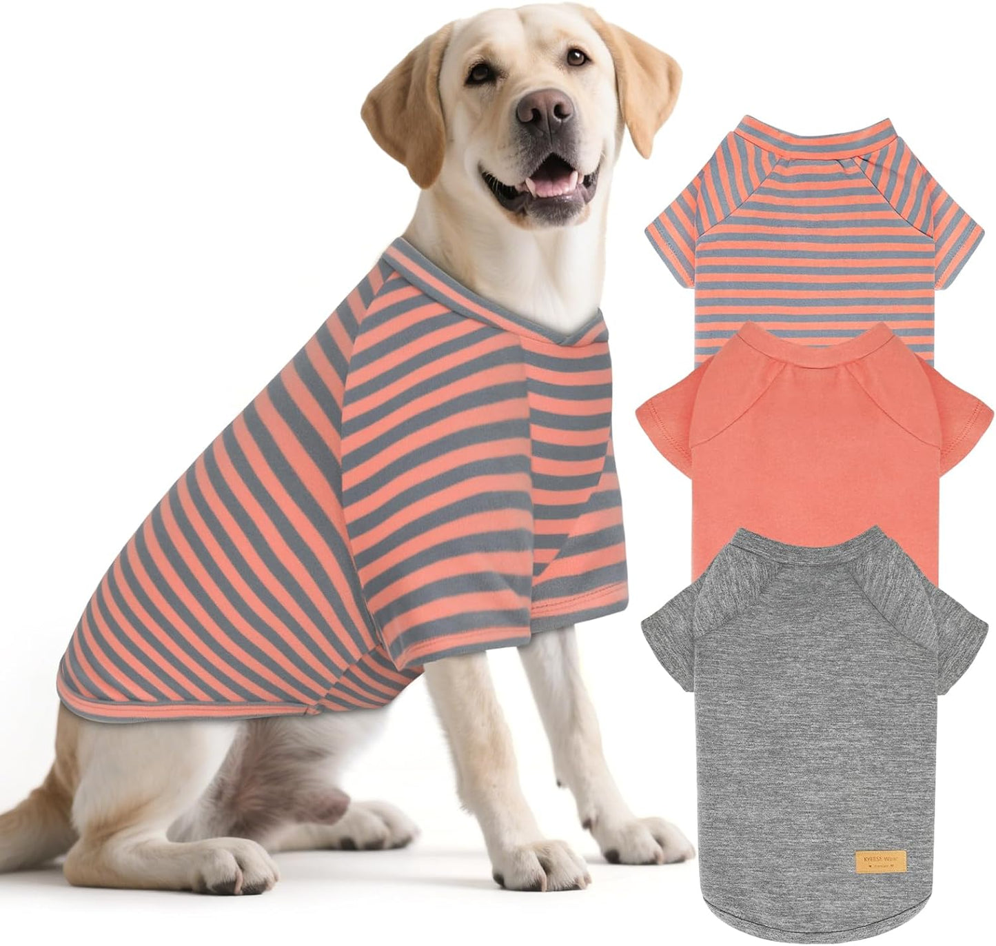 KYEESE 3Pack Dog Sweater Lightweight Pet Coat for Large Dogs