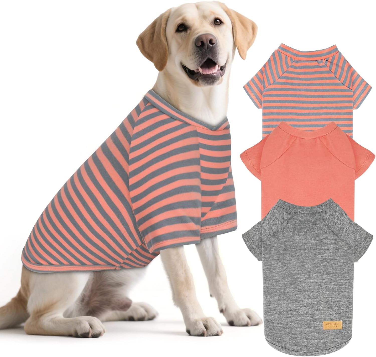 KYEESE 3Pack Dog Sweater Lightweight Pet Coat for Large Dogs