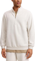 CRZ YOGA Cotton Fleece Lined Half Zip Sweatshirt - Warm Everyday