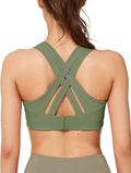 Yvette Women High Impact Sports Bras Criss Cross Back Plus Size