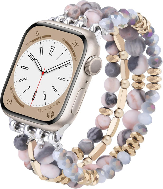 Handmade Crystal Bead Apple Watch Band by VISOOM