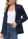 Sequin Blazer Jacket for Women - Sparkly Open Front Blazer KANCY