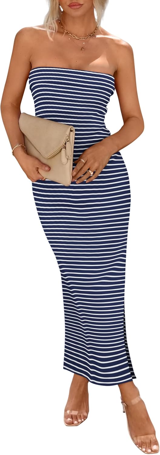PRETTYGARDEN Women's Summer Bodycon Maxi Tube Dress Review