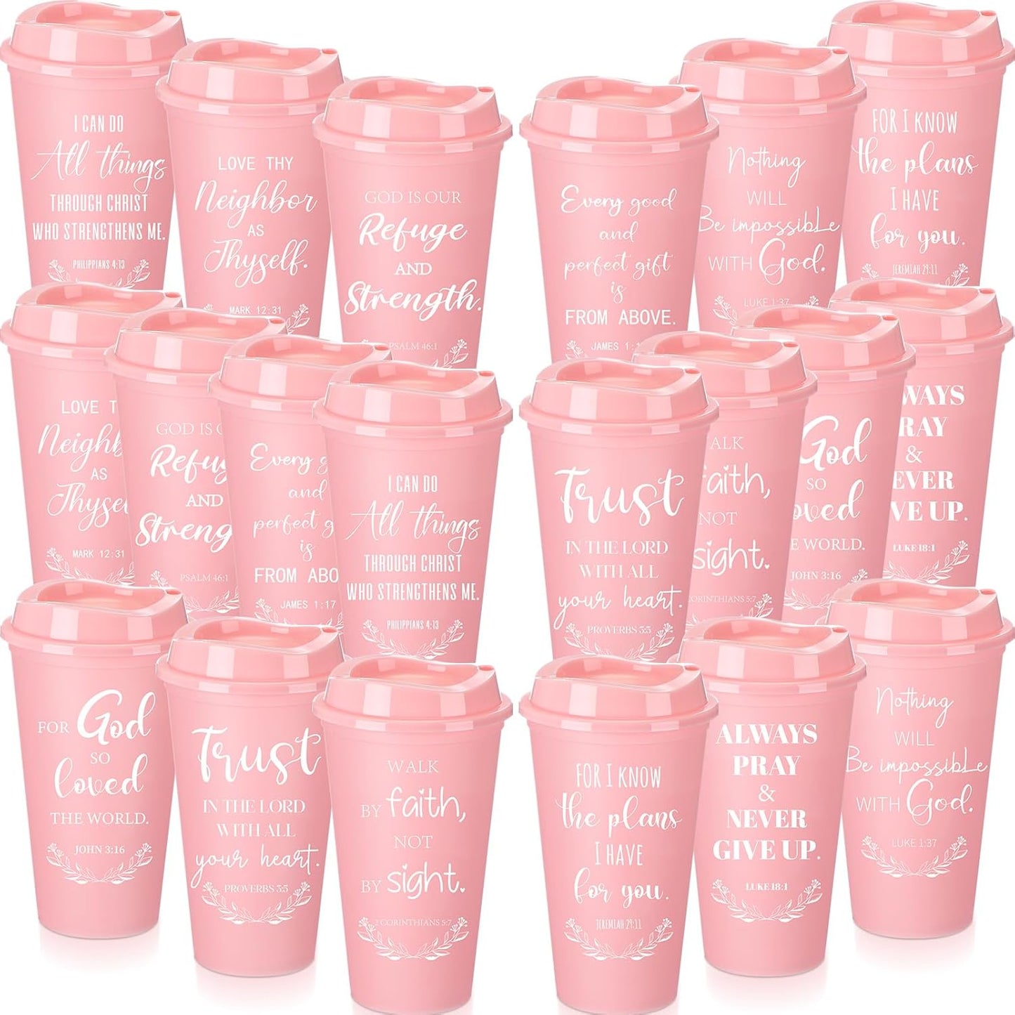 40 Pack Christian Gifts for Men Women Inspirational Tumblers