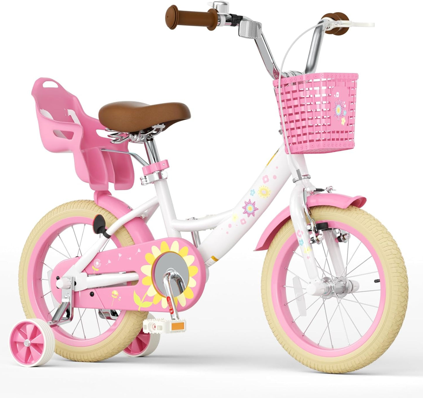 Glaf Girls Bike with Training Wheels for Kids Age 2-12 Years