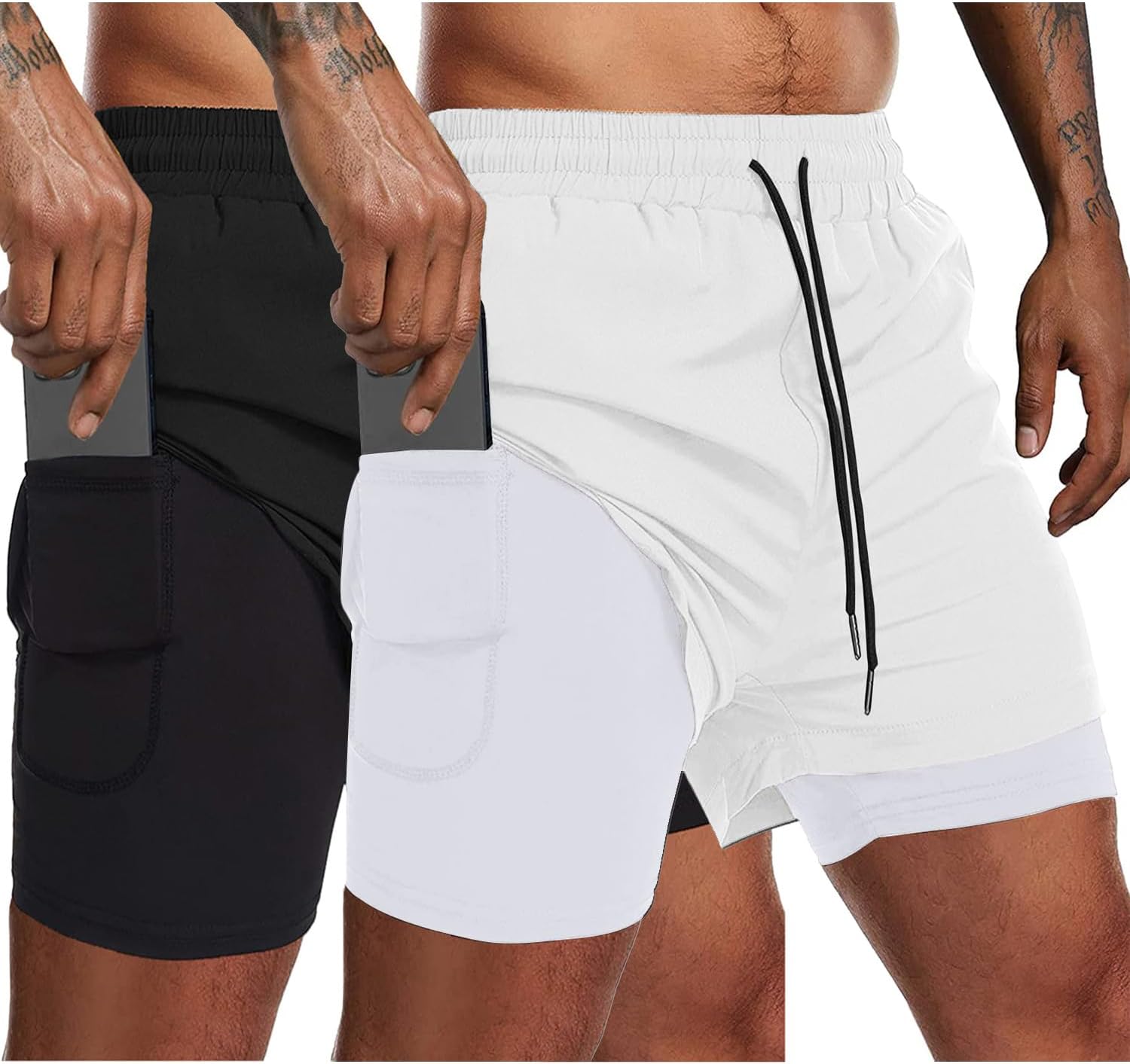 COOFANDY Men's 2 Pack Running Shorts for Ultimate Comfort