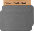 2 Pack Stone Bath Mat Diatomaceous Earth Shower Mat - Quick Drying