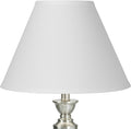 Bright Antique White Linen Large Lamp Shade 6.5in Top x 15in Bottom
