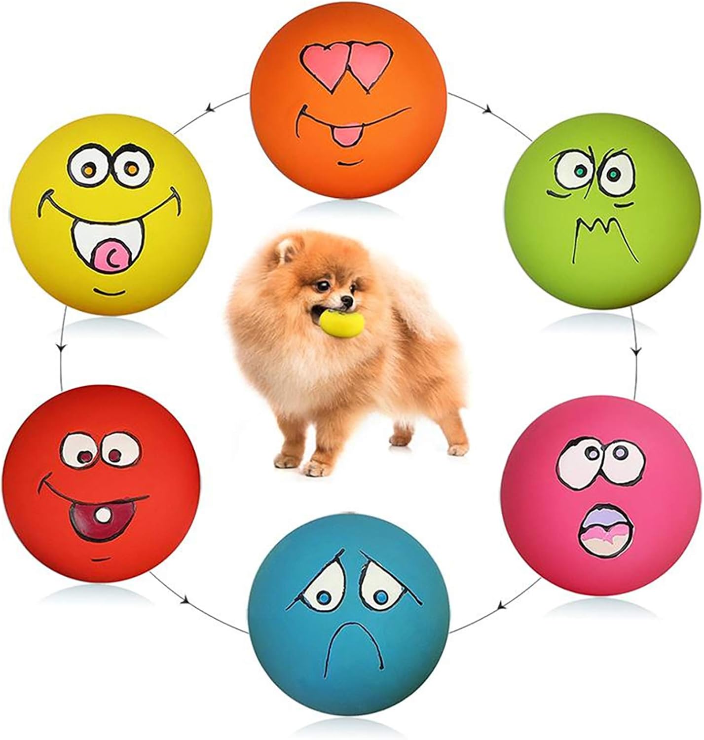 6-Piece Squeaky Toy Set for Small Dogs - Entertain & Delight Your Pup!