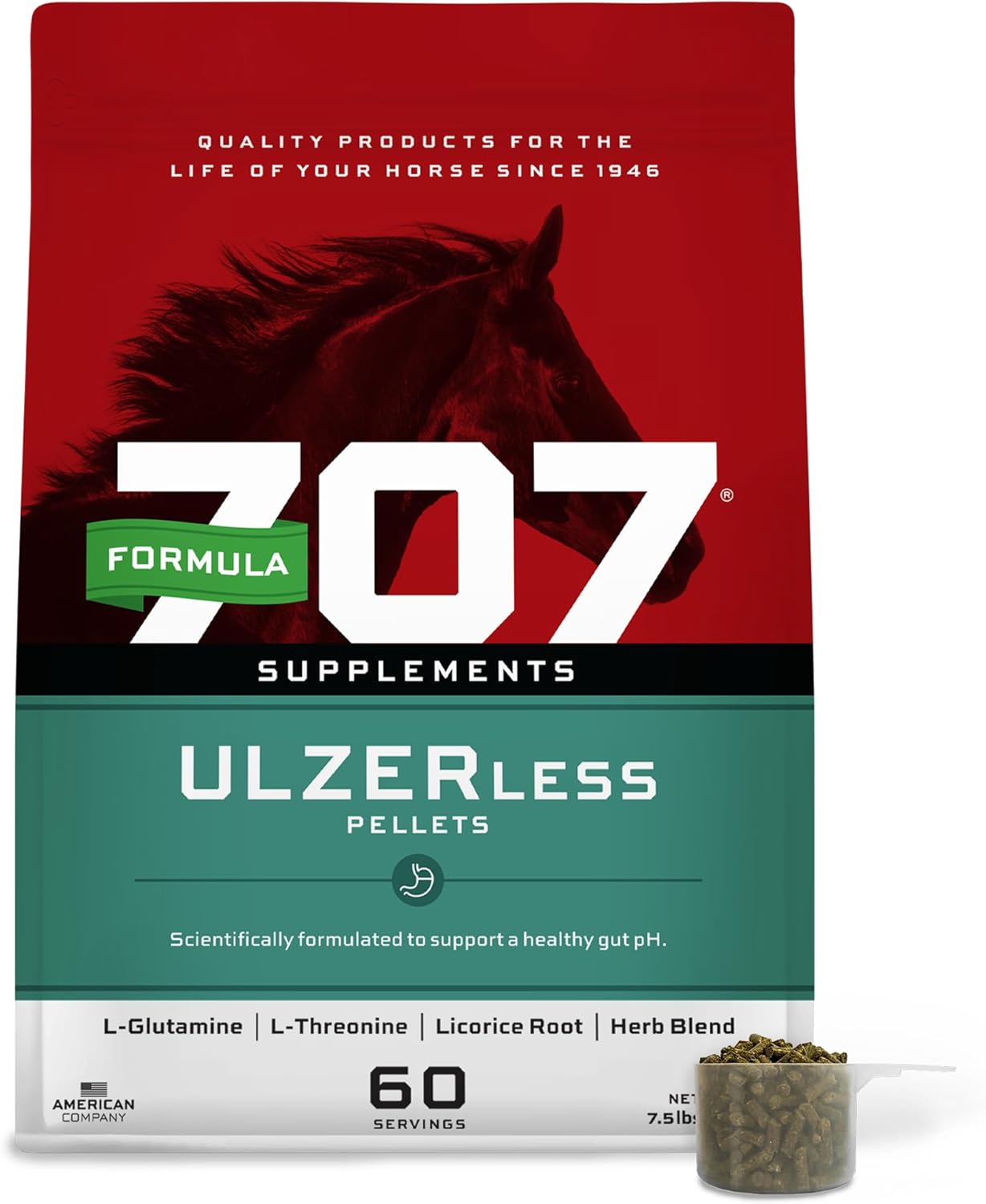 Formula 707 ULZERless Equine Supplement for Natural Gut Support