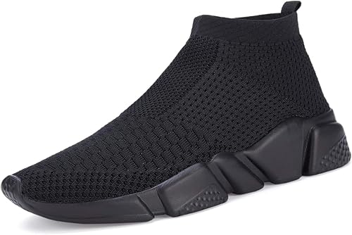 Santiro Mens Walking Shoes Breathable Knit Slip On Sneakers