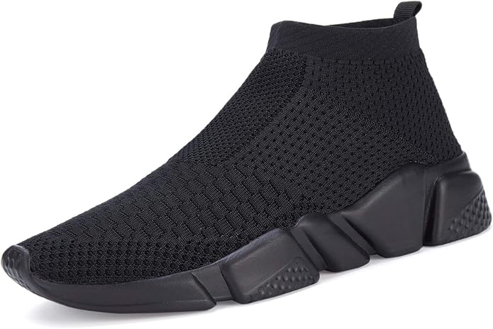 Santiro Mens Walking Shoes - Breathable Knit Slip On Sneakers
