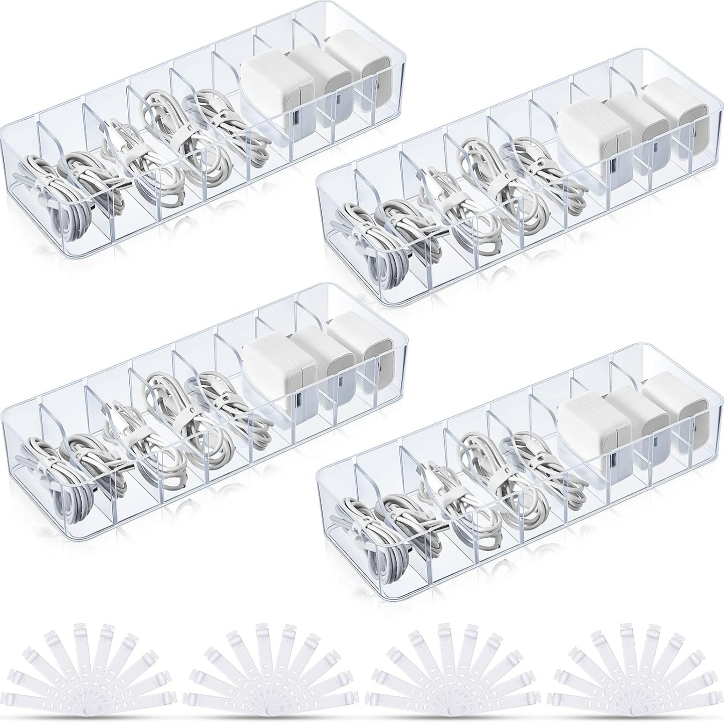 Clear Cable Organizer Box - Tidy Cables Easily!