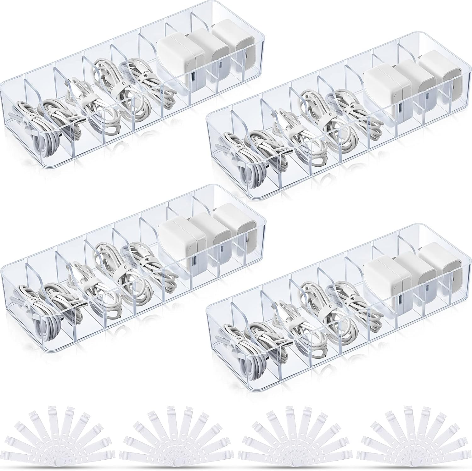 Clear Cable Organizer Box - Tidy Cables Easily!