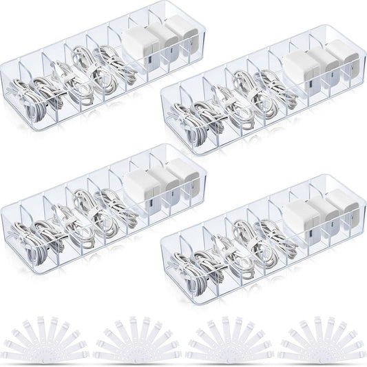 Clear Cable Organizer Box - Tidy Cables Easily!