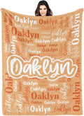 Personalized Flannel Blanket with Name - 50x60 Custom Throw