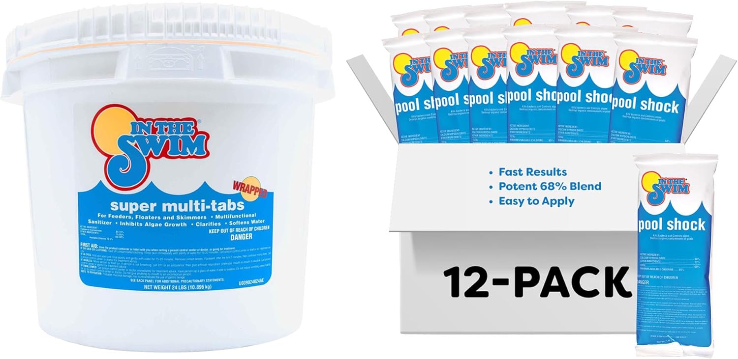 Chlorine and Shock Bundle for Sanitizing Swimming Pools