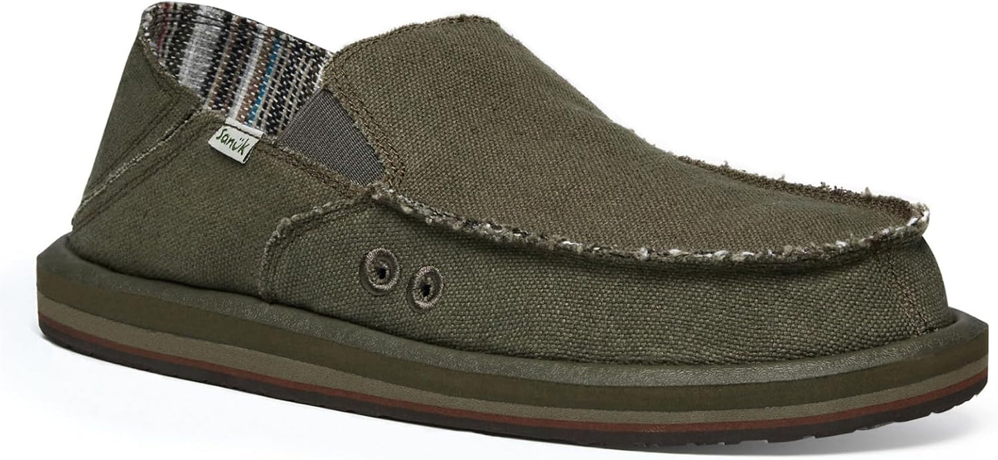 Sanuk Mens Hemp Sidewalk Surfer Slip On Shoes for Men