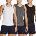 Men's Athletic Running Tank Tops 3 Pack - Lightweight Quick-Dry Muscle