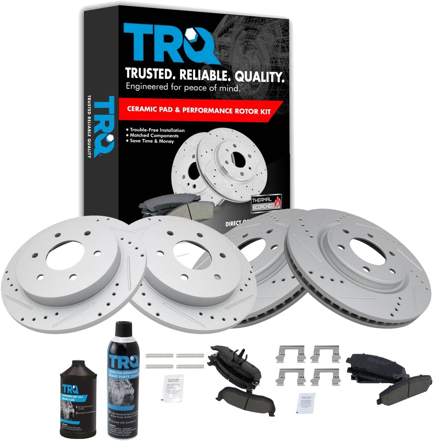 TRQ Performance Brake Pad & Rotor Kit for INFINITI QX56 & Armada