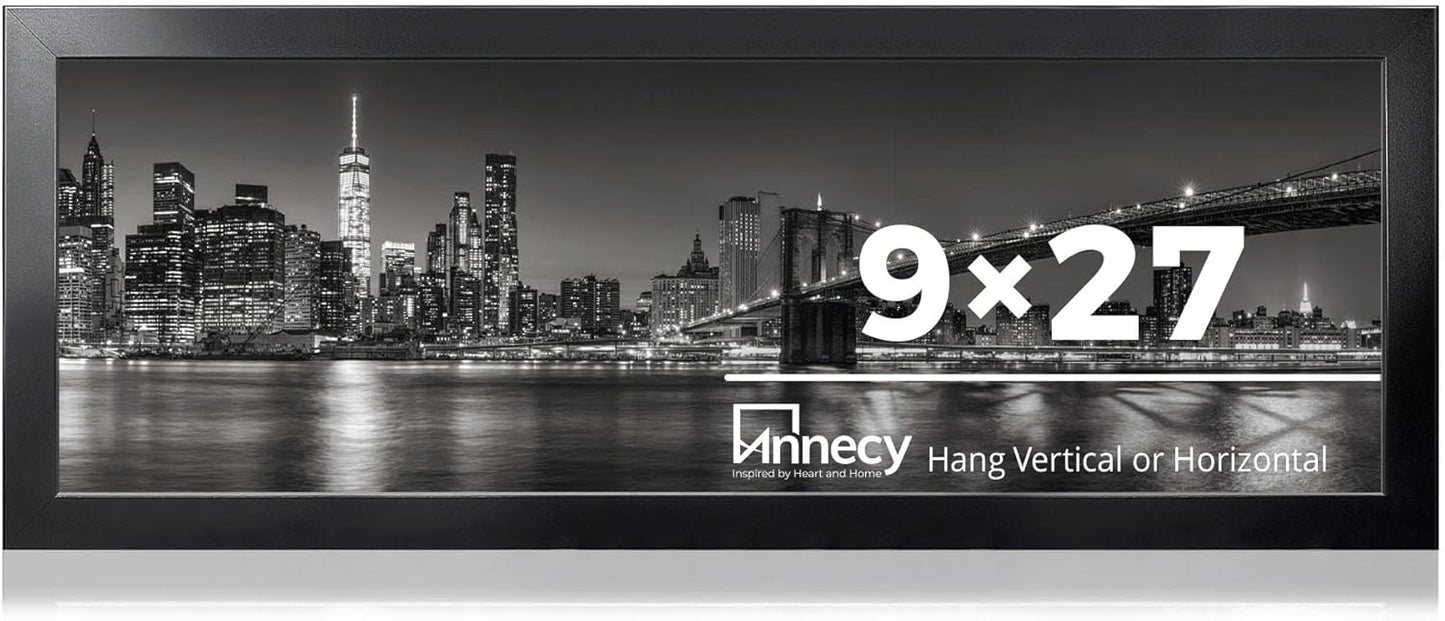 Annecy 9x27 Picture Frame Black for Stunning Wall Decor