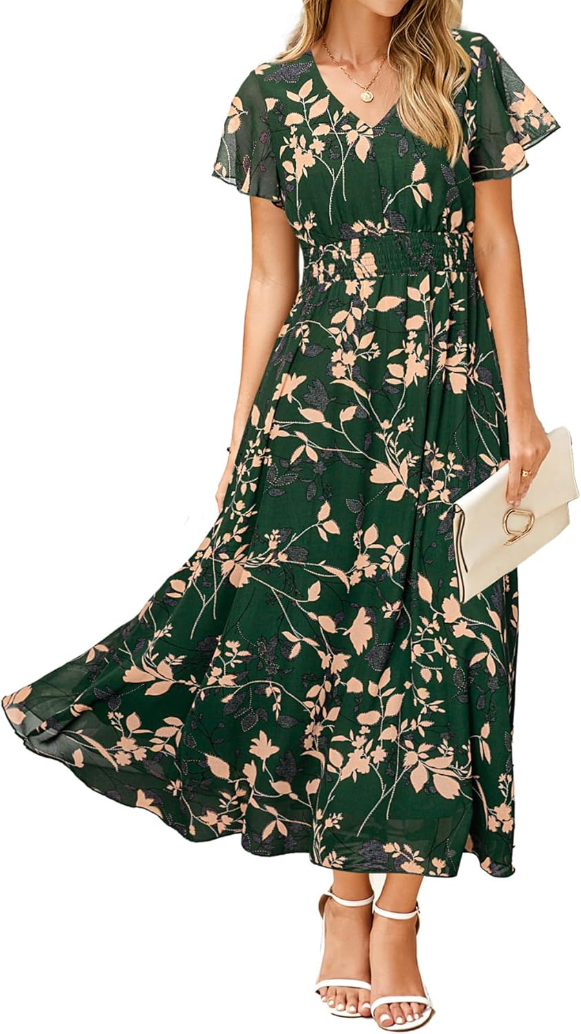 Simplee Womens Floral Maxi Dress for Summer Weddings and More