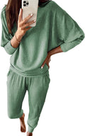 PRETTYGARDEN Women's Fall 2 Piece Lounge Set - Soft Ribbed
