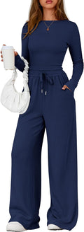 Matching Sets Women 2 Piece Lounge Set - Fall 2025 Wide Leg Cozy