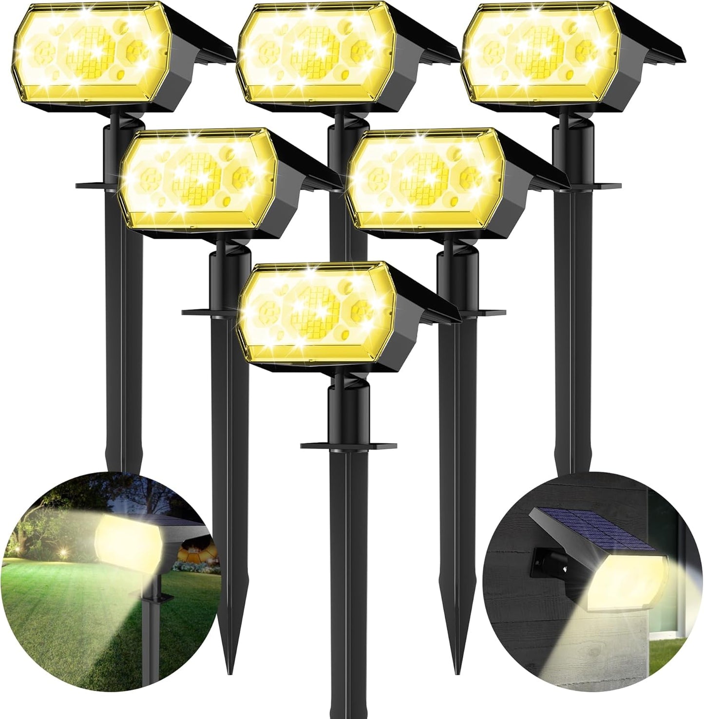 Hyrion Solar Spot Lights Outdoor with 64 LEDs for Bright Illumination