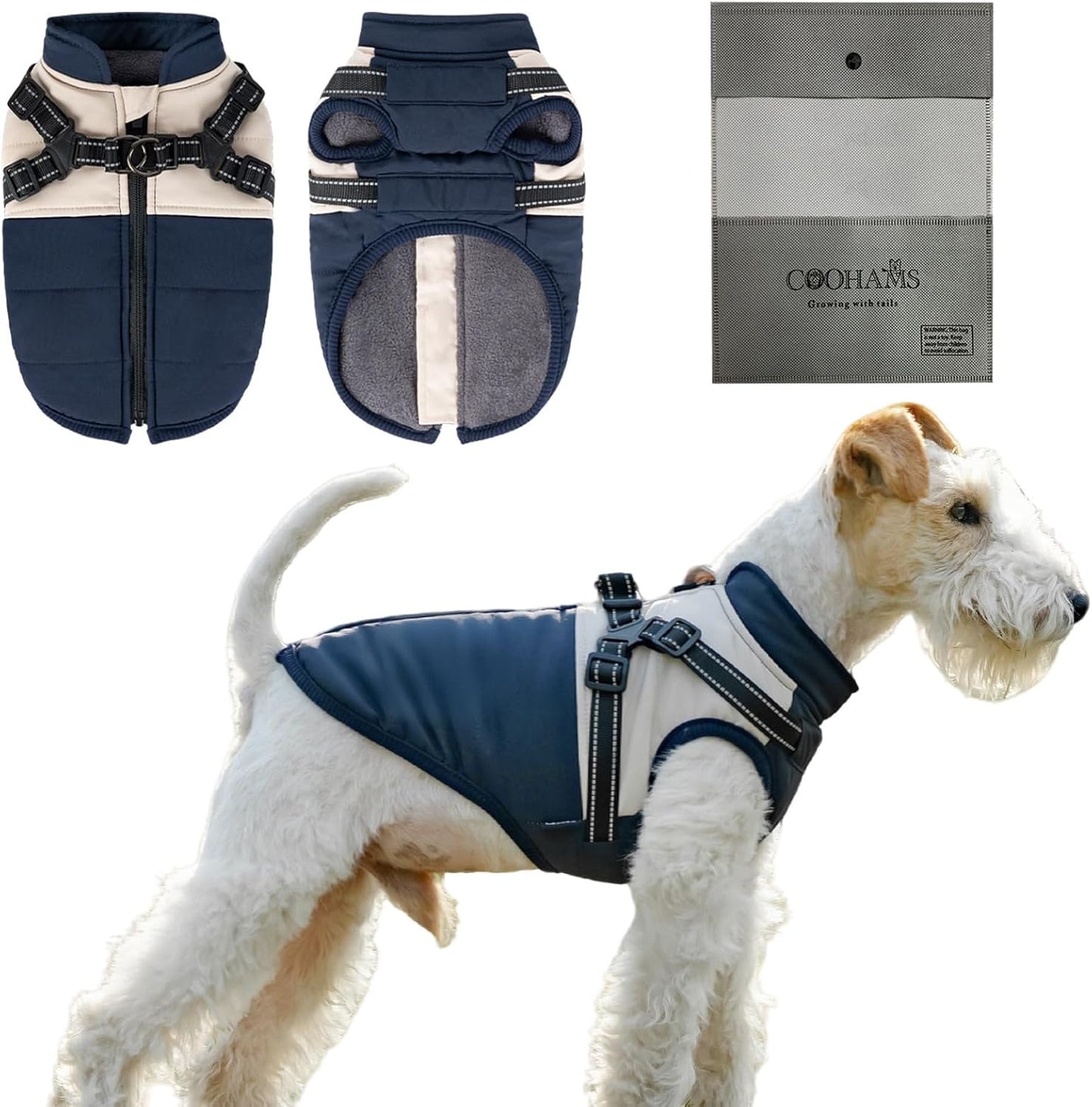Small Dog Puffer Jacket for Puppies - Waterproof & Windproof