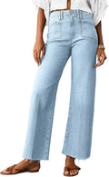 Cicy Bell High Waisted Cropped Jeans - Trendy Baggy Capri Women's